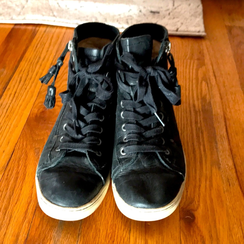 Black Leather Ugg High Tops